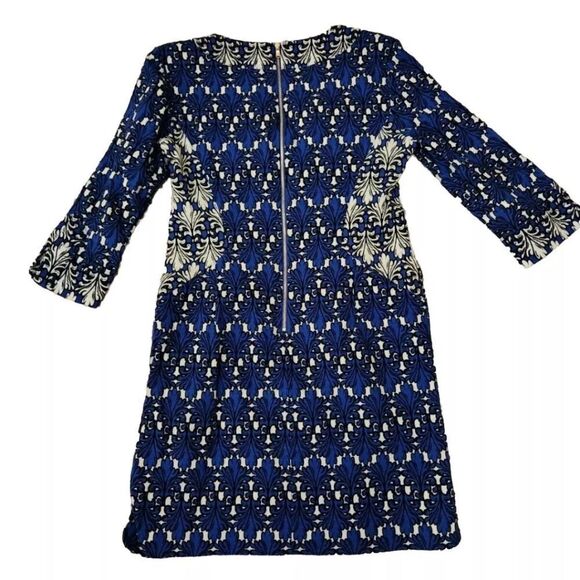 Donna Morgan Dress Womens 4 BLUE 3/4 Sleeve Petite Career Preppy - Picture 4 of 4